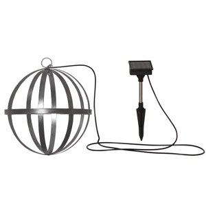 Solar Metall Kugel-Leuchte ASTRI in 25cm mit Solarpanel f&uuml;r Au&szlig;en Dekoleuchte Bild 1