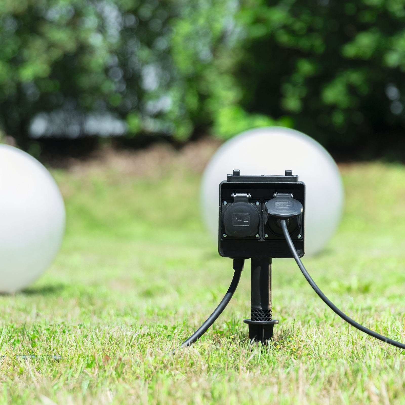 Outdoor Steckdose YA 4er-Gartensteckdose Für LED Lichterketten – Spritzwassergeschützt, Außensteckdose, Verteiler