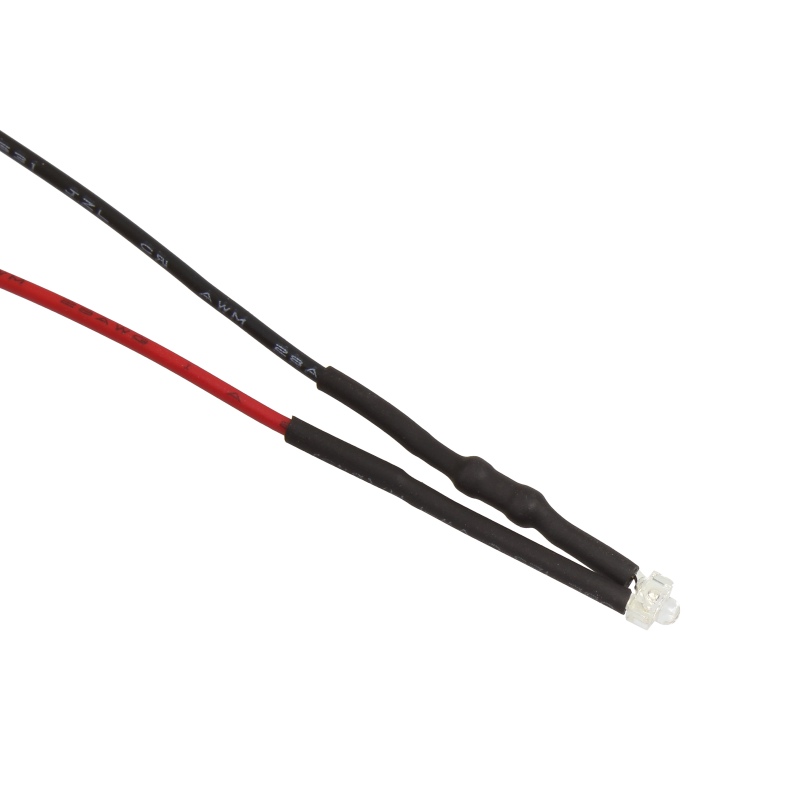 S617-10 Stück LED 1,8mm orange diffus mit Kabel 12-19V verkabelte Mini LEDs 