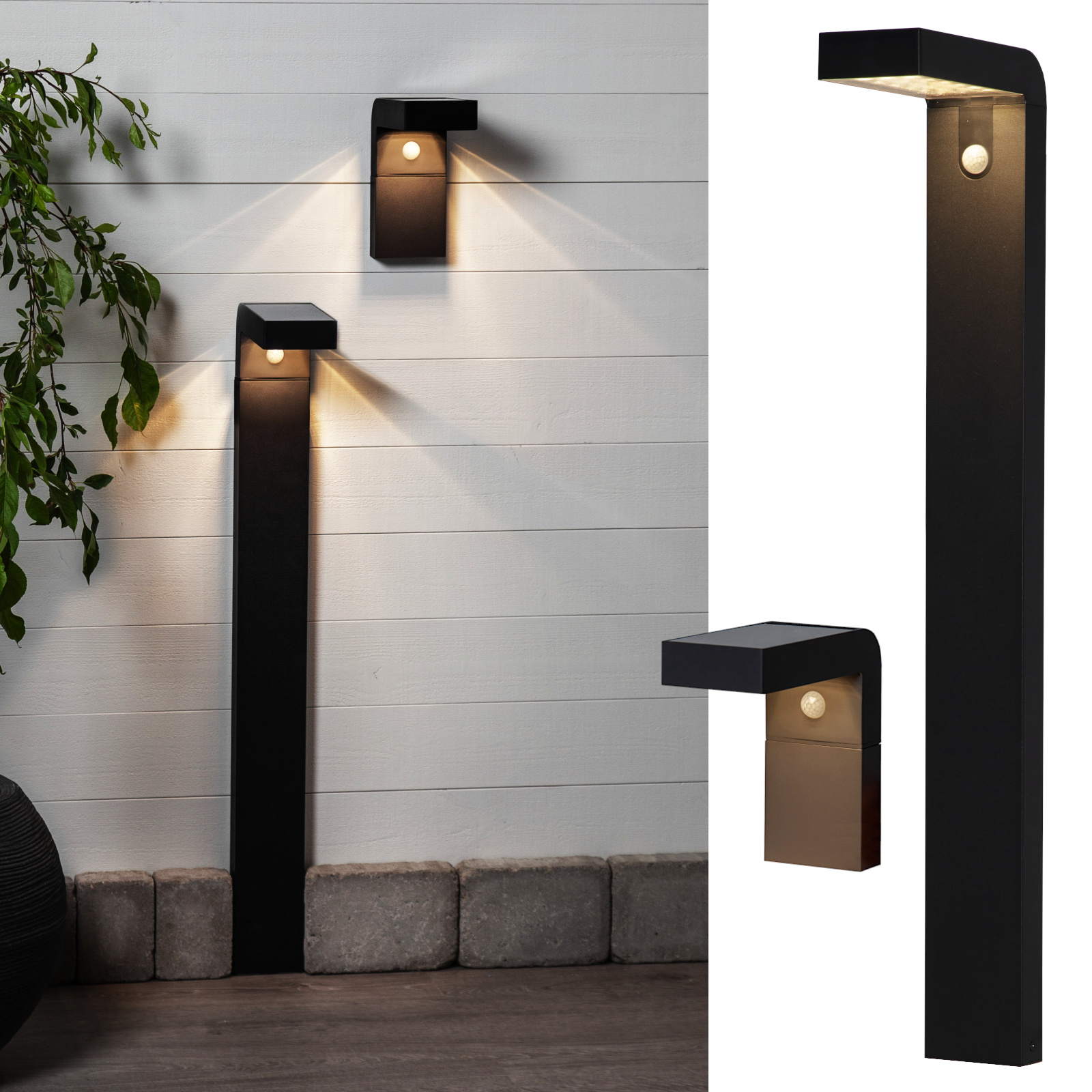 LED Solar Leuchte 300lm EXTRA HELL mit Bewegungsmelder Solar-Lampe Garten Außen