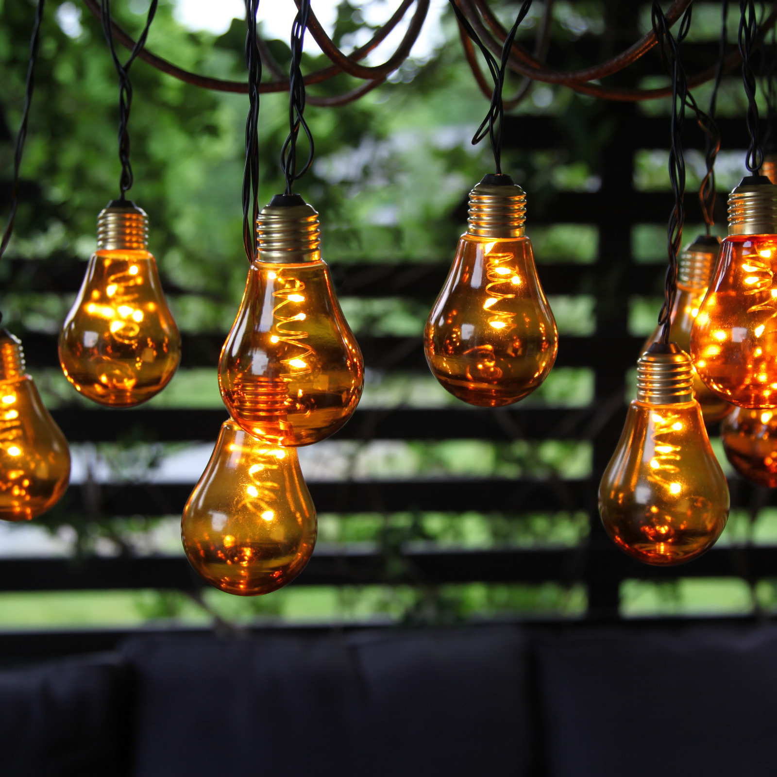 Party Lichterkette GLOW 10 LED-Glühbirnen 3,9m 230V für Innen Außen Garten